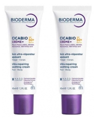 Bioderma Cicabio Cr&egrave;me+ SPF50+ - Lot de 2 x 40 ml
