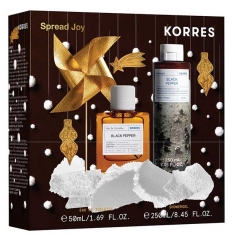 Korres Eau de Toilette Black Pepper 50 ml + Gel Douche 250 ml Coffret
