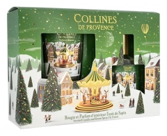 Collines de Provence Bougie de No&euml;l 75 g + Parfum d'Int&eacute;rieur 50 ml