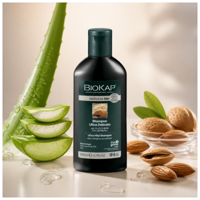 Biokap Bellezza Shampoing Ultra Délicat Tous Type de Cheveux Bio 200 ml