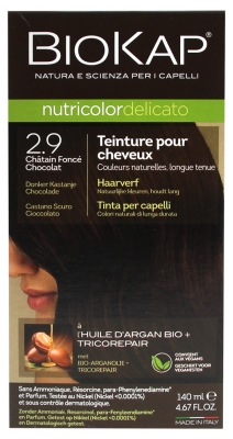 Biokap Nutricolor Delicato Coloration Permanente - Coloration : 2.9 Châtain Foncé Chocolat