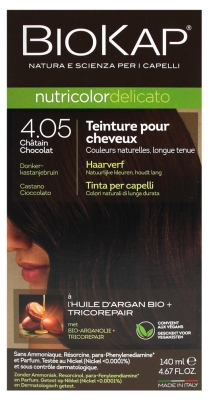 Biokap Nutricolor Delicato Coloration Permanente - Coloration : 4.05 Châtain Chocolat