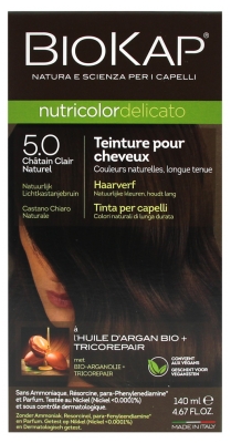 Biokap Nutricolor Delicato Coloration Permanente - Coloration : 5.0 Châtain Clair Naturel
