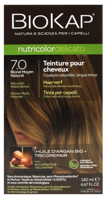Biokap Nutricolor Delicato Coloration Permanente - Coloration : 7.0 Blond Moyen Naturel