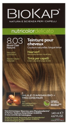 Biokap Nutricolor Delicato Coloration Permanente - Coloration : 8.03 Blond Clair Naturel