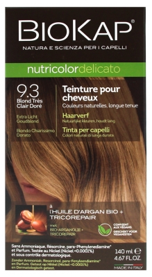 Biokap Nutricolor Delicato Coloration Permanente - Coloration : 9.3 Blond Très Clair Doré