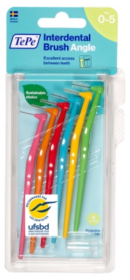 TePe Interdental Brush Brossettes Interdentaires Angle Assortiment Taille 0 à 5 