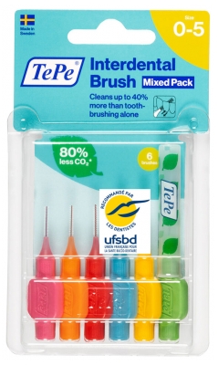 TePe Interdental Brush Brossettes Interdentaires Assortiment Taille 0 à 5 