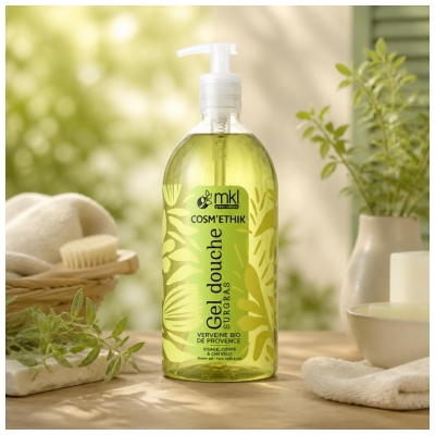 MKL Green Nature Cosm'Ethik Gel Douche Surgras Verveine Cors et Cheveux 1 Litre