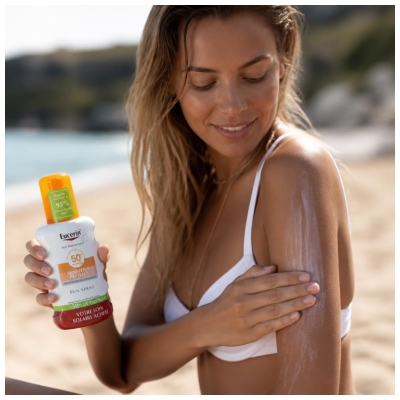 Eucerin Sun Protection Sensitive Protect Spray SPF50+ 200 ml + Relief Gel-Crème Après-Soleil 50 ml Offert