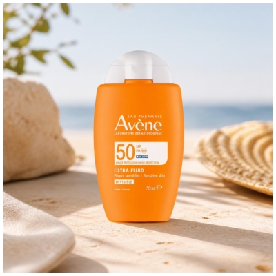 Avène Solaire Ultra Fluid Invisible Visage Peaux Sensibles SPF50 50 ml