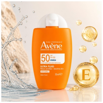 Avène Solaire Ultra Fluid Invisible Visage Peaux Sensibles SPF50 50 ml