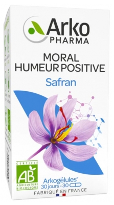 Arkopharma Arkogelules Safran Bio - Moral, Humeur Positive - 30 Comprimés