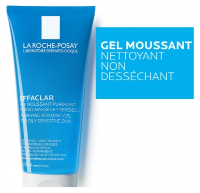 La Roche-Posay Effaclar Gel Moussant Purifiant Peaux Grasses Acnéiques 200 ml