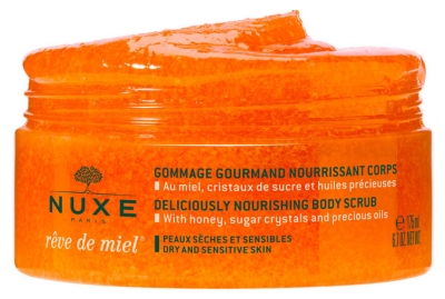 Nuxe Rêve de Miel Gommage Gourmand Nourissant Corps (Peaux Sèches et Sensibles) 175 ml
