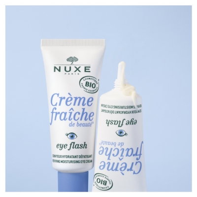 Nuxe Crème Fraîche de Beauté Eye Flash Soin Yeux Hydratant Défatigant Bio 15 ml