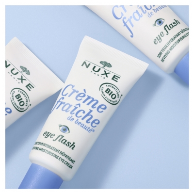 Nuxe Crème Fraîche de Beauté Eye Flash Soin Yeux Hydratant Défatigant Bio 15 ml