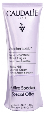 Caudalie Vinotherapist Crèmes Mains et Ongles Réparatrice 2 x 75 ml