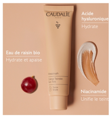 Caudalie Vinocrush Crème Hydratante Teintée 30 ml - Teinte : Teinte 3