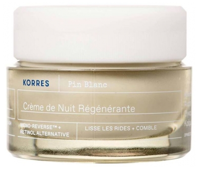 Korres Pin Blanc Crème Nuit Régénérante Peaux Sensibles 40 ml