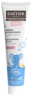 Cattier Bébé Crème Hydratante Bio - Visage et Corps - 100 ml
