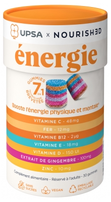 UPSA X Nourished Gummies 7 en 1 Énergie