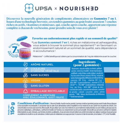 UPSA X Nourished Gummies 7 en 1 Sommeil