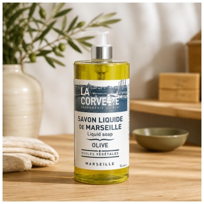 Savon liquide de Marseille à l'huile d'olive biologique 1 L