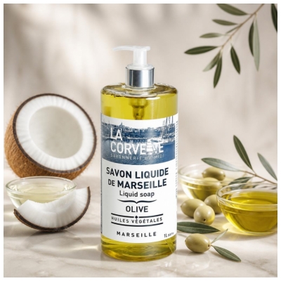 Savon liquide de Marseille à l'huile d'olive biologique 1 L