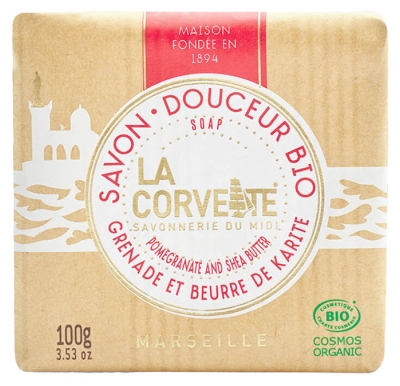 Savon Bio Doux à la Grenade et Beurre de Karité 100g
