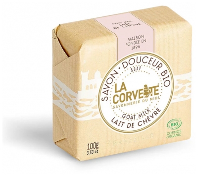 La Corvette Savon Douceur Bio Lait de Chèvre – 100 g Cosmos Organic