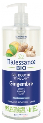 Natessance Gel Douche Stimulant Gingembre Toutes Peaux Bio 1 L
