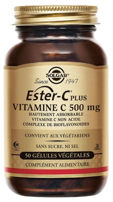 Solgar Ester-C® 500 mg 50 Gélules Végétales