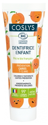 Coslys Dentifrice Enfant 7-12 ans Prévention Caries Pêche 50 ml