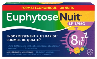 Bayer Santé Euphytosenuit® Lp 1,9 mg Mélatonine 30 Comprimés à Libération Prolongée