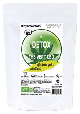 Phytocosmo Cbd Infusion Thé Vert Détox Bio - Vrac 35 g