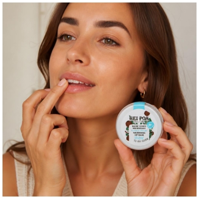 Hei Poa Baume Lèvres Nourrissant Huile de Coco Lèvres Très Sèches 15 g