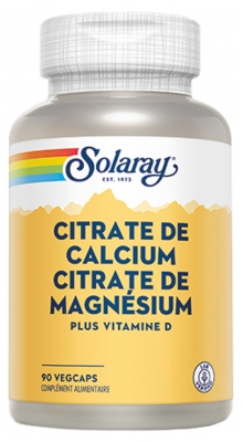 Solaray Calcium - Magnésium - Vitamine D  - 90 Caps. Vég.