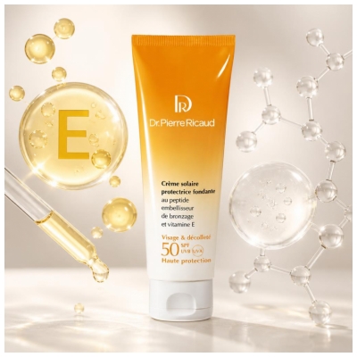 Dr Pierre Ricaud Crème Solaire Protectrice Fondante Visage et Décolleté SPF50 50 ml