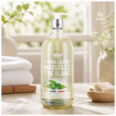 Les Petits Bains de Provence Savon Liquide Thé Blanc 1 L