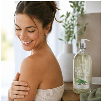 Les Petits Bains de Provence Savon Liquide Thé Blanc 1 L