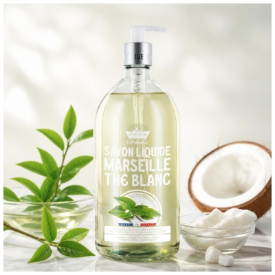 Les Petits Bains de Provence Savon Liquide Thé Blanc 1 L
