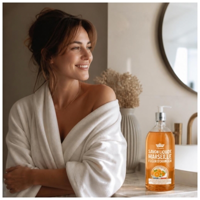 Les Petits Bains de Provence Savon Liquide Fleur d'Oranger 1 L
