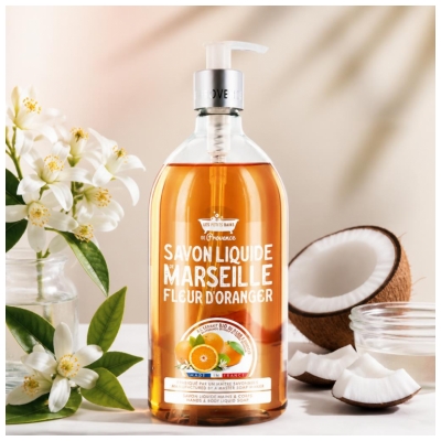 Les Petits Bains de Provence Savon Liquide Fleur d'Oranger 1 L