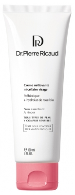 Dr Pierre Ricaud Crème Nettoyante Micellaire Visage Prébiotique + Hydrolat de Rose Bio 120 ml