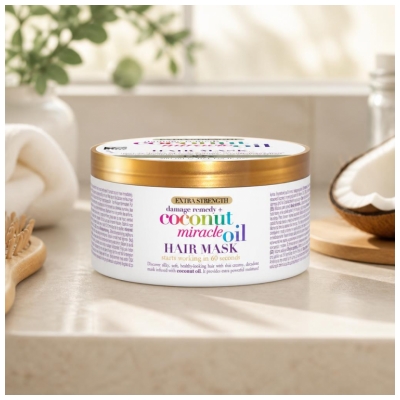 Ogx Masque Huile Miracle Coco Cheveux Abîmés 385 ml