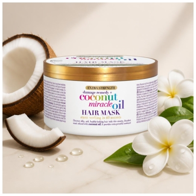Ogx Masque Huile Miracle Coco Cheveux Abîmés 385 ml