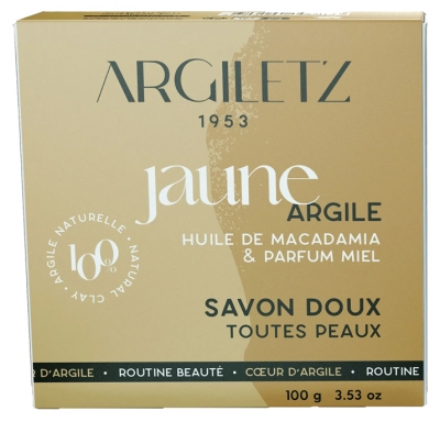 Argiletz Savon Argile Jaune Parfum Miel 100 g