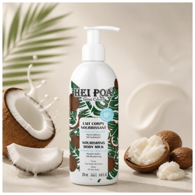 Hei Poa Lait Corps Nourrissant à l'Huile de Coco 250 ml