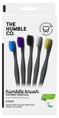 The Humble Co. 5 Brosses à Dents Souples en Matière Végétale